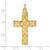 14k Polished and Textured Floral Solid Cross Pendant XR1900