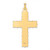 14k Polished and Textured Floral Solid Cross Pendant XR1900