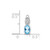 14k White Gold Aquamarine and Diamond Pendant XBS312
