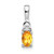 14k White Gold Citrine and Diamond Pendant XBS258