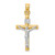 14k Two-tone Hollow Crucifix Pendant XR1845