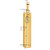 14k Polished Hollow Mezuzah w/Star of David Pendant XR2039