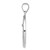 14k White Gold Polished/Satin St Michael Medal Hollow Pendant XR1364
