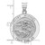 14k White Gold Polished/Satin St Michael Medal Hollow Pendant XR1364