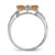 14k White Gold Polished Citrine Bow Ring XBS572