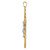 14k Two-tone INRI Hollow Crucifix Pendant XR306