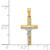 14k Two-tone INRI Hollow Crucifix Pendant XR295