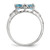 14k White Gold Polished Light Swiss Blue Topaz Bow Ring XBS573