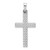 14k White Gold Polished Lattice Cross Pendant XR1576