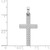 14k White Gold Polished Lattice Cross Pendant XR1576