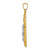 14k Two-tone INRI Hollow Crucifix Pendant XR311