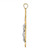 14k Two-tone Polished Solid INRI Fleur de Lis Crucifix Pendant XR1877
