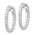 14k White Gold Diamond Round Hoop w/Safety Clasp Earrings XE1994WAA