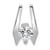 14k White Gold Holds 6.5mm Stone, Slide Mounting XS653