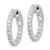 14k White Gold Diamond Round Hoop w/Safety Clasp Earrings XE1990WAA