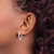 14k White Gold Diamond Round Hoop w/Safety Clasp Earrings XE1990WAA