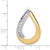14k Two-Tone AAA Diamond Teardrop Slide XS895AAA
