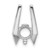 14k White Gold Holds 5.75mm Stone, Slide Mounting XS654
