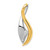 14k Two-Tone AAA Diamond Twisted Ribbon Slide XS702AAA