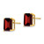 14k 10x8mm Emerald Cut Garnet Earrings XE69GA