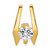 14k Holds 6.5mm Stone, Chain Slide Mounting XS657