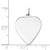 14k White Gold Plain .027 Gauge Engravable Heart Charm XWM119/27
