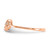14k Rose Gold Polished AA Diamond Heart Ring Y1794AA