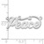 14k White Gold Polished Name Plate XNA143W