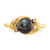 14k 7mm Black FW Cultured Pearl AAA Diamond ring Y1863BP/AAA
