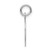 14k White Plain Small.011 Depth Facing Left Engravable Boy Charm XWM49/11