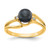 14k 6mm Black FW Cultured Pearl VS Diamond ring Y1853BP/VS