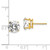 14k 8mm Cubic Zirconia Post Earrings XE75CZ