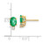 14k 7x5mm Oval Emerald A Diamond Earrings XE756E/A