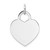 14k White Gold Large Engravable Heart XWM526/35