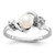 14k White Gold 5.5mm FW Cultured Pearl A Diamond ring Y2017PL/A