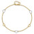 14K Two-tone Polished Heart 9in Plus 1in ext Anklet ANK314-9
