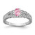 14k White Gold 6x4mm Oval Pink Tourmaline AAA Diamond ring Y2065PT/AAA