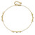 14K Diamond-cut Hearts 9in Plus 1in ext  Anklet ANK307-9