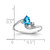 14k White Gold 6x4mm Pear Blue Topaz AAA Diamond ring Y2039BT/AAA