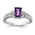 14k White Gold 7x5mm Emerald Cut Amethyst A Diamond ring Y2266AM/A