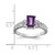 14k White Gold 7x5mm Emerald Cut Amethyst A Diamond ring Y2266AM/A