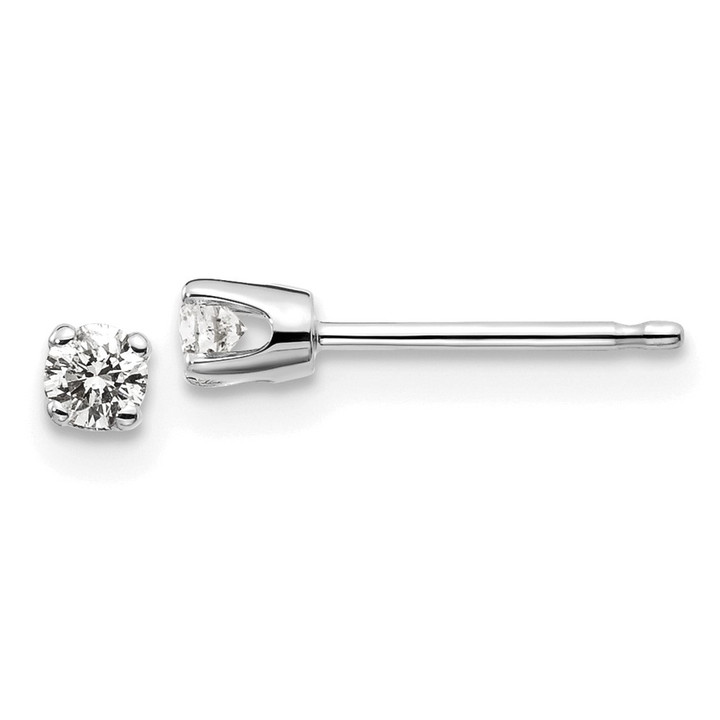 14kw .15ct I2 K-L Diamond Stud Push-on Post Earrings ST1-15W