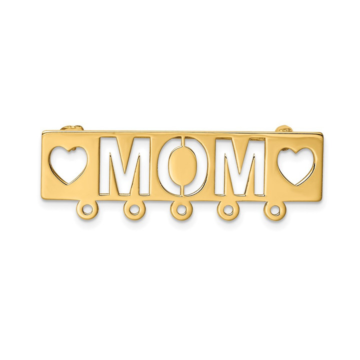 14k Polished Mom Pin XK831