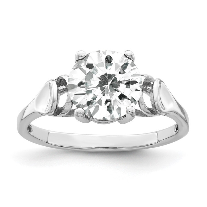 14k White Gold 8mm Cubic Zirconia ring Y4723CZ