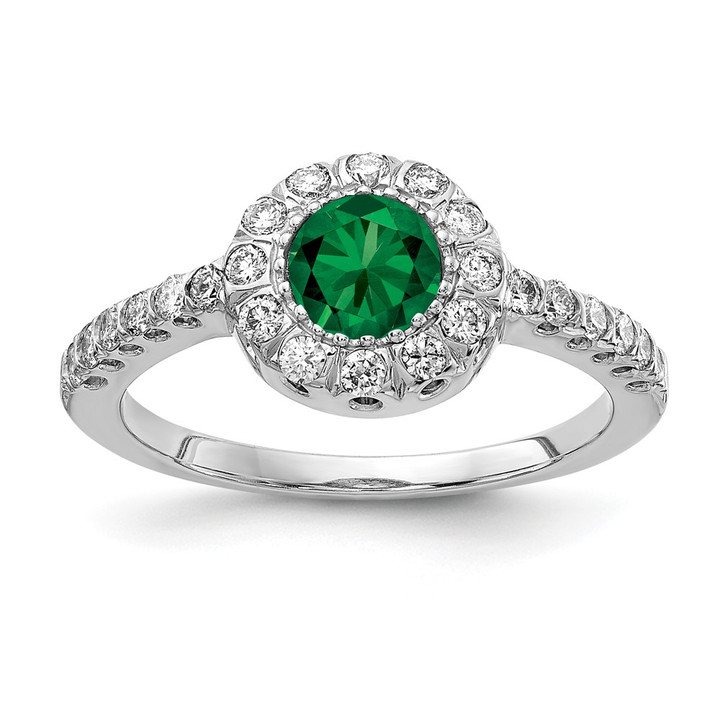 14k White Gold 5mm Mount St. Helens AA Diamond ring X9641MS/AA