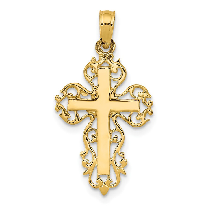 10k Fancy Cross Pendant 10D1533