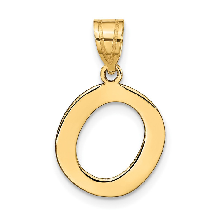 14k Polished Bubble Letter O Initial Pendant YC1441O