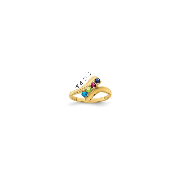 14k Synthetic Family Jewelry Ring XMR13/4SY