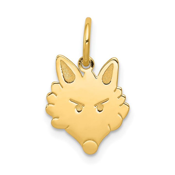14k Polished Fox Head Charm YC632