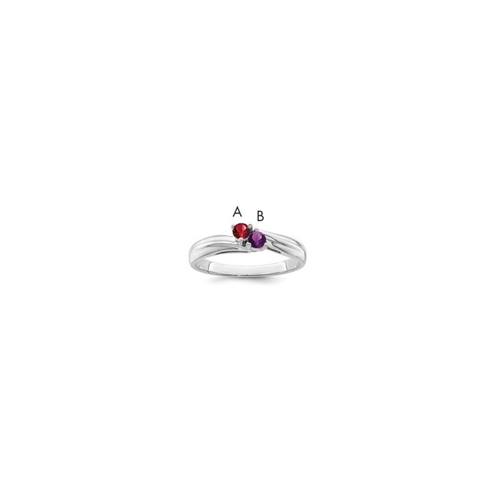 Sterling Silver Rhodium-plated Family Jewelry Ring XMR10/2SS-6
